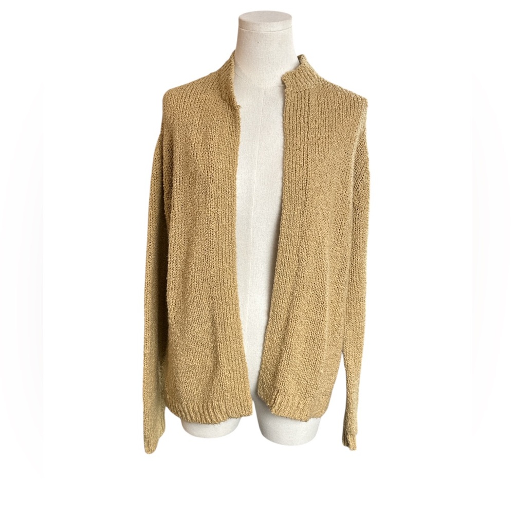 Vintage Separates‎ by M.S. Cozy Tan Open Cardigan women’s size XL (E60)